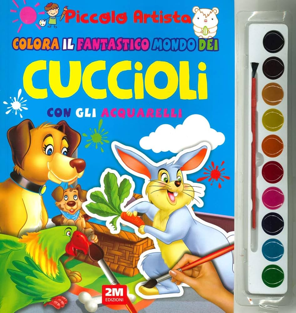 CUCCIOLI COLORA CON GLI ACQUERELLI EDITORE 2M