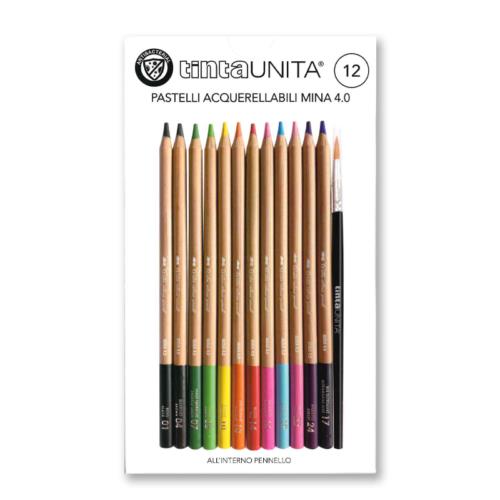Tinta Unita 12 Pastelli Acquerellabili Mina 4.0
