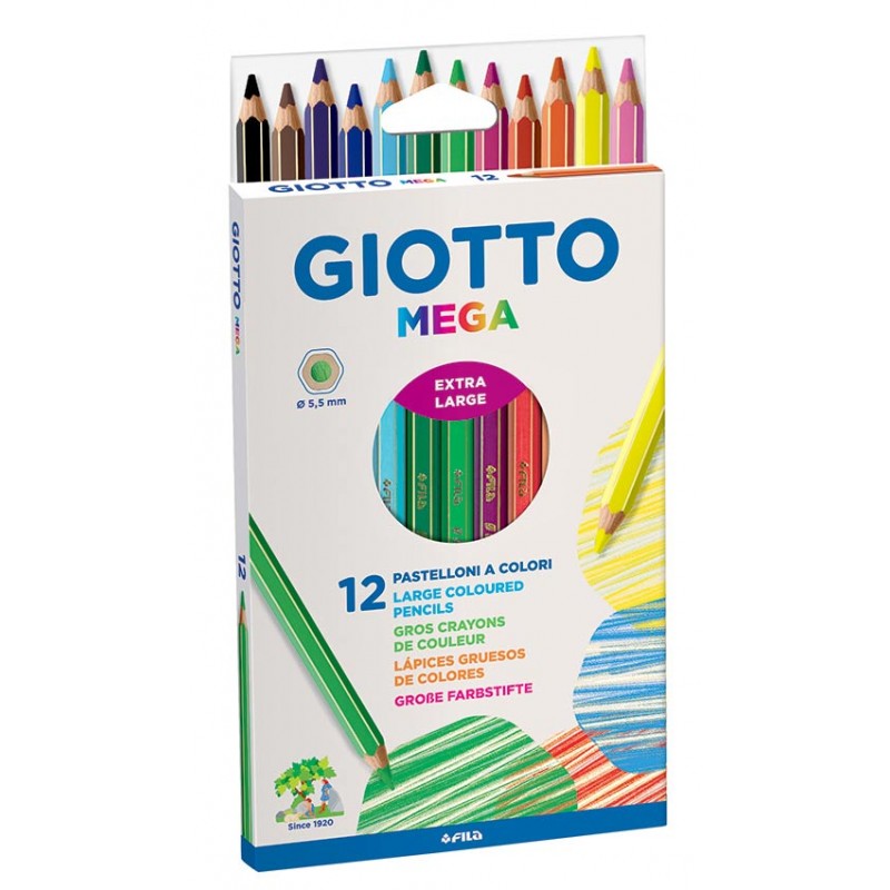 PASTELLI GIOTTO MEGA CFx12 MINA Ø 5,5 MM 