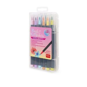 LEGAMI PENNARELLI BRUSH SET 12 PEZZI PASTEL COLOURS
