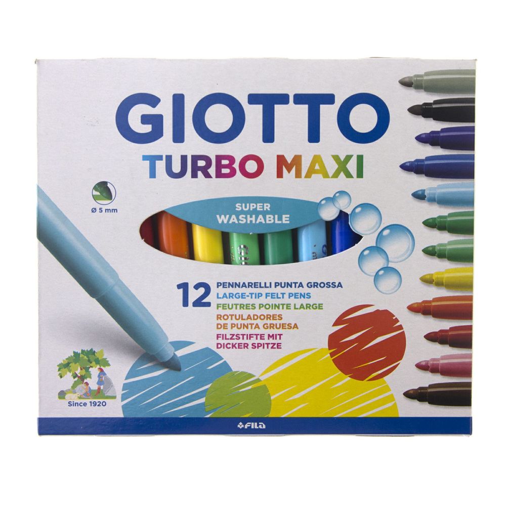 Pennarelli giotto turbo maxi color - 12 pezzi