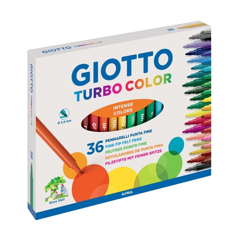 Pennarelli Giotto Turbo color. Scatola 36 colori assortiti