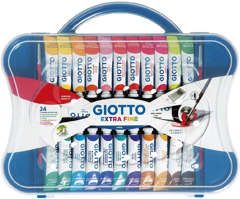  Giotto Tempera tubetti in valigetta da 24 tubetti da 12 ml