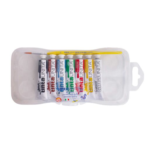 Confezione 7 Colori a Tempera Tinta Unita 12 ml