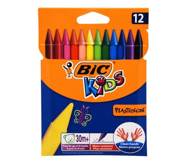 PASTELLI A CERA BIB KIDS DA 12 PEZZI