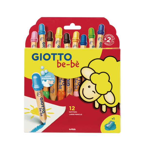 Giotto be-bè astuccio 12 matitoni + appuntamatitone
