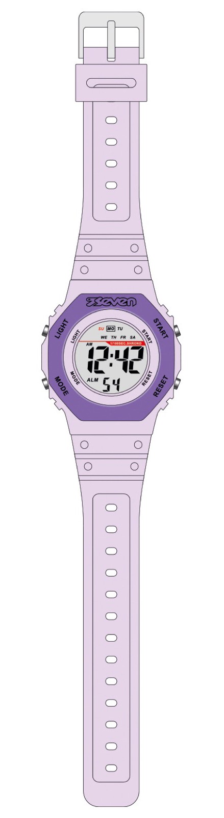 SEVEN OROLOGIO DIGITALE LILLA