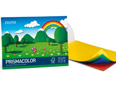 ALBUM COLORATO PRISMACOLOR 24X33 5 COLORI 10 FOGLI 128 GR.