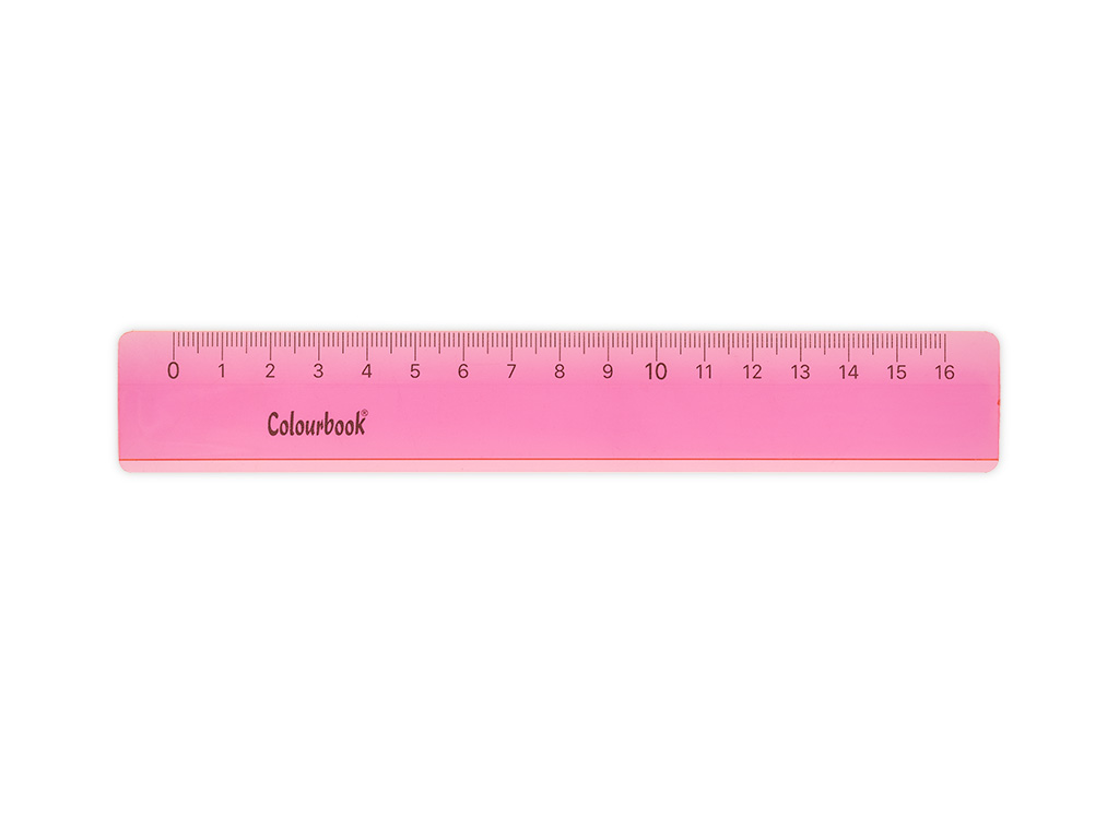 Righelli fluo 16cm COLORBOOK ROSA/ARANCIONE/VERDE