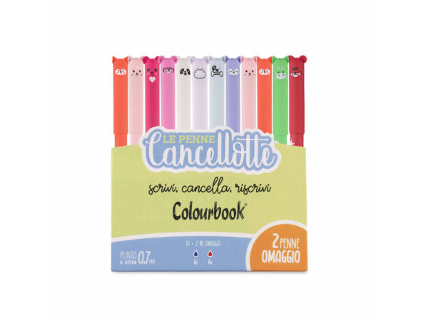 Penna cancellabile Set 10 Cancellotte +2 in omaggio – 2 inchiostri assortiti