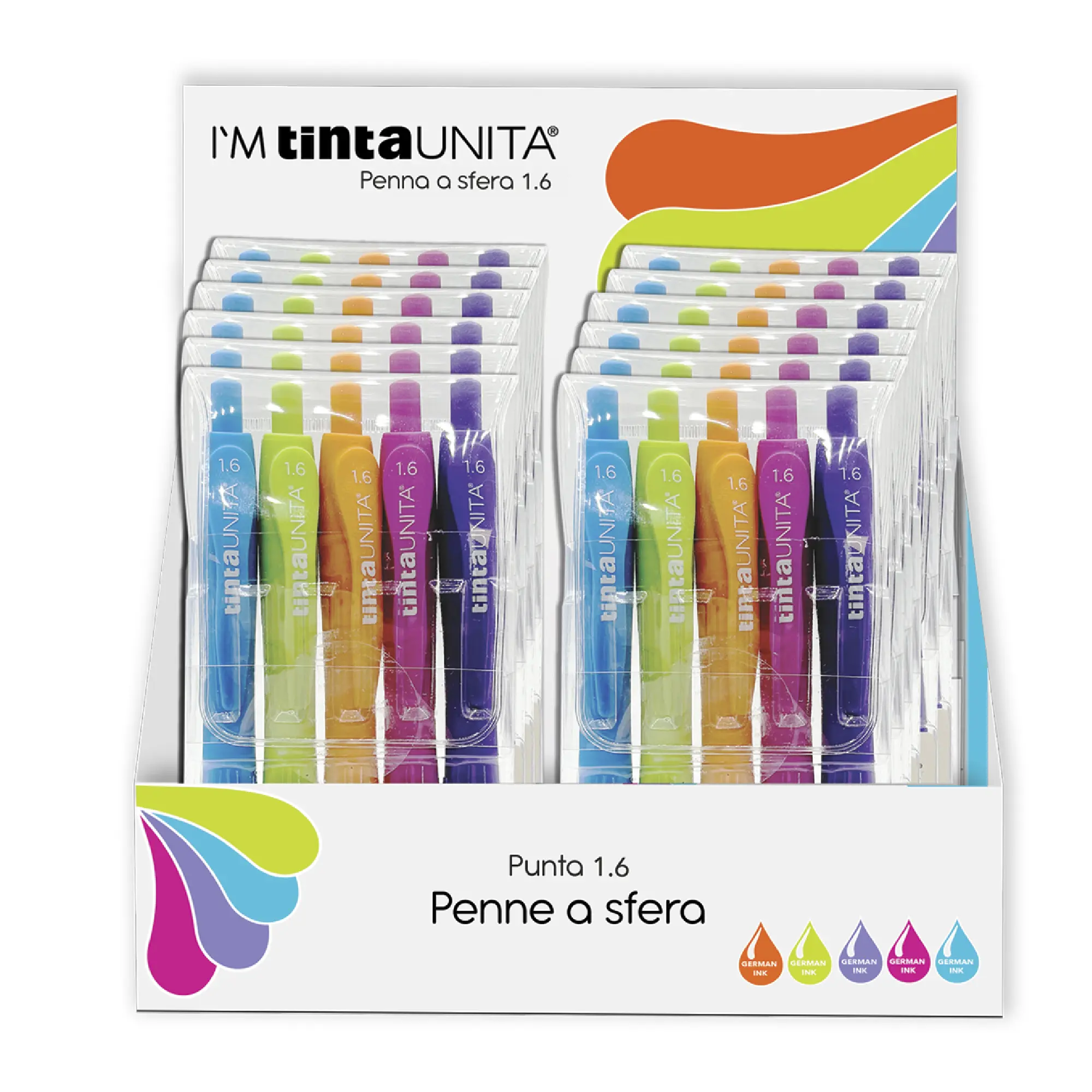 Penna a Sfera TintaUNITA I’AM 1.6 – Tratto Fluido e Colori Vivaci per la Scuola