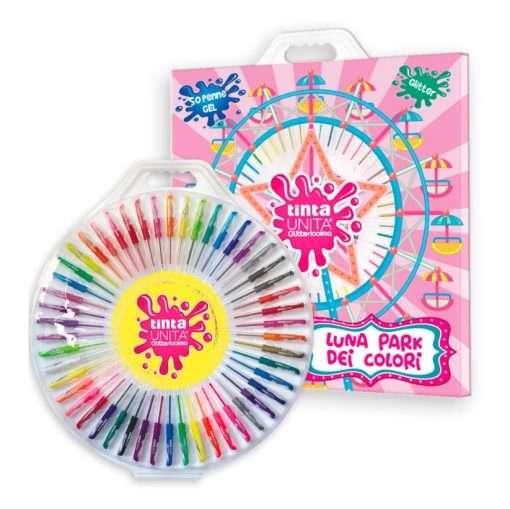TINTA UNITA LUNA PARK DEI COLORI 50 PENNE GLITTER/METAL/FLUO