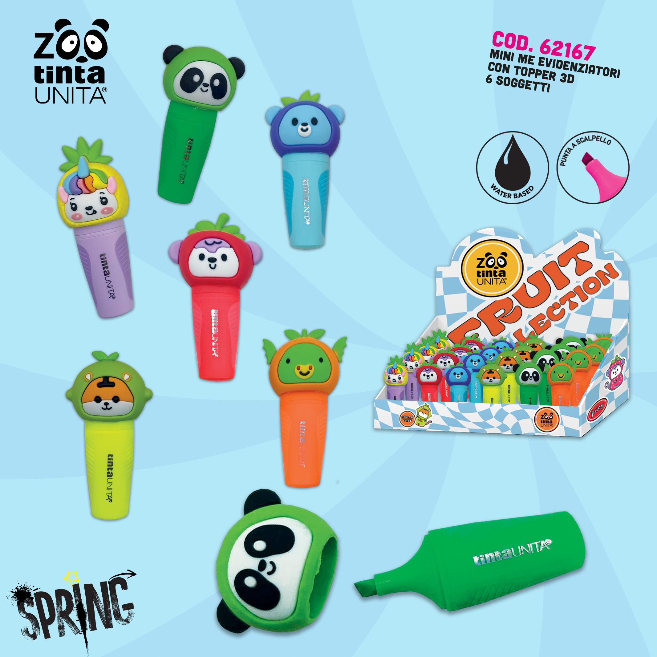 TINTA UNITA MINI EVIDENZIATORI ZOO SPRING
