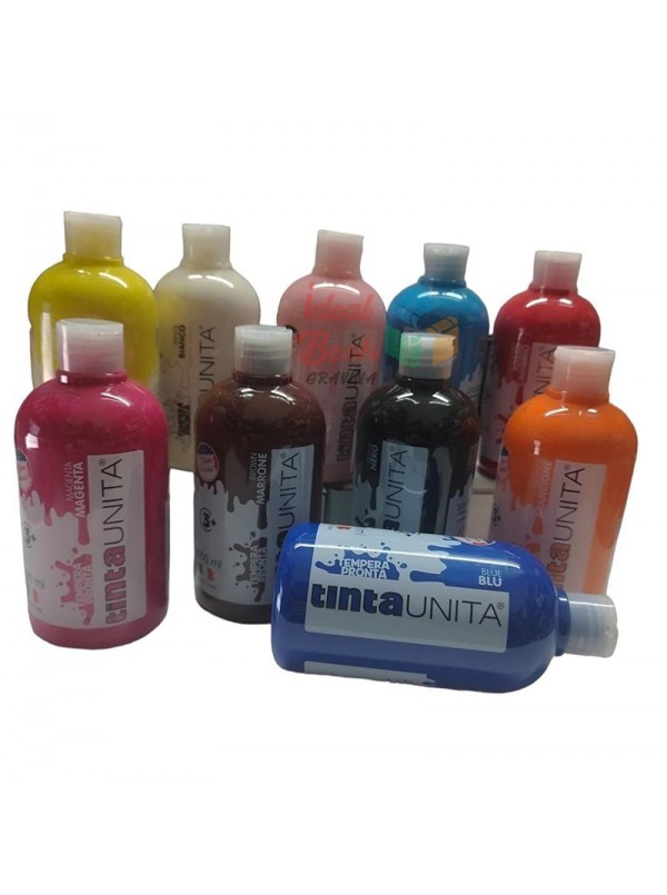 Tempera Pronta da 500ml TintaUnita Super Lavabile Bottiglia