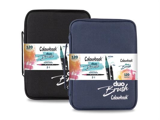 Valigetta Duo Brush pennarelli doppia punta Colourbook 120pz.