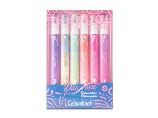 Evidenziatore doppia punta Duotone Colourbook 6pz