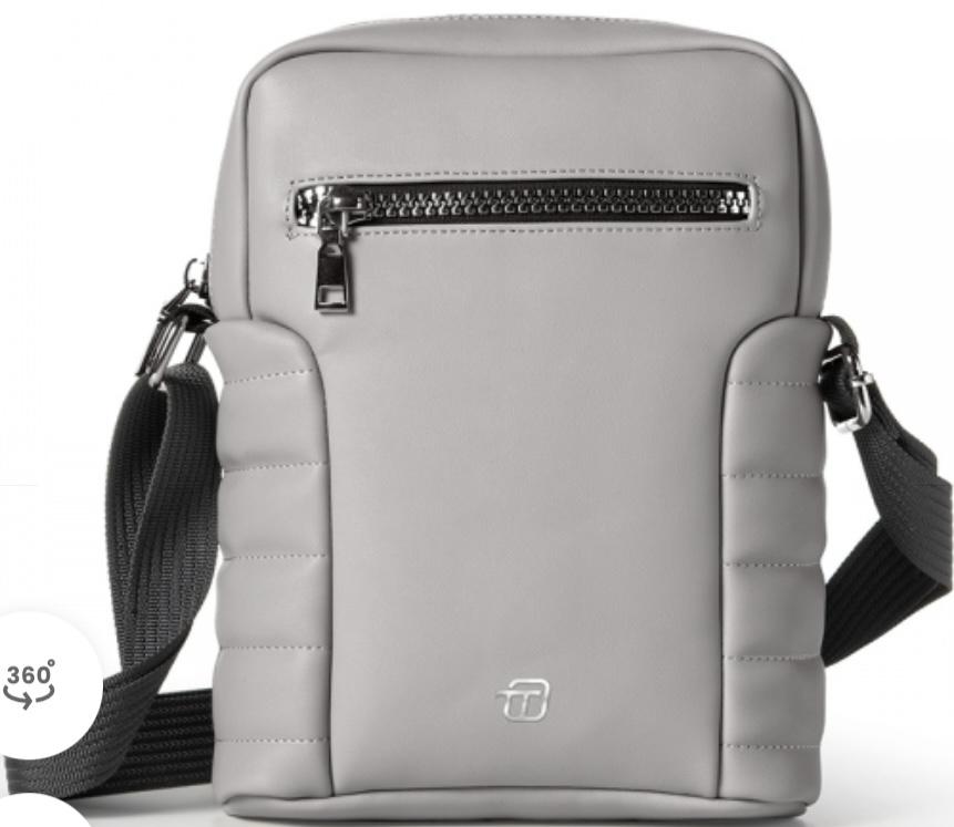 BORSA CITY TRACOLLA IN TEMPO FOLLOW ME SIMILPELLE BIANCO GHIACCIO