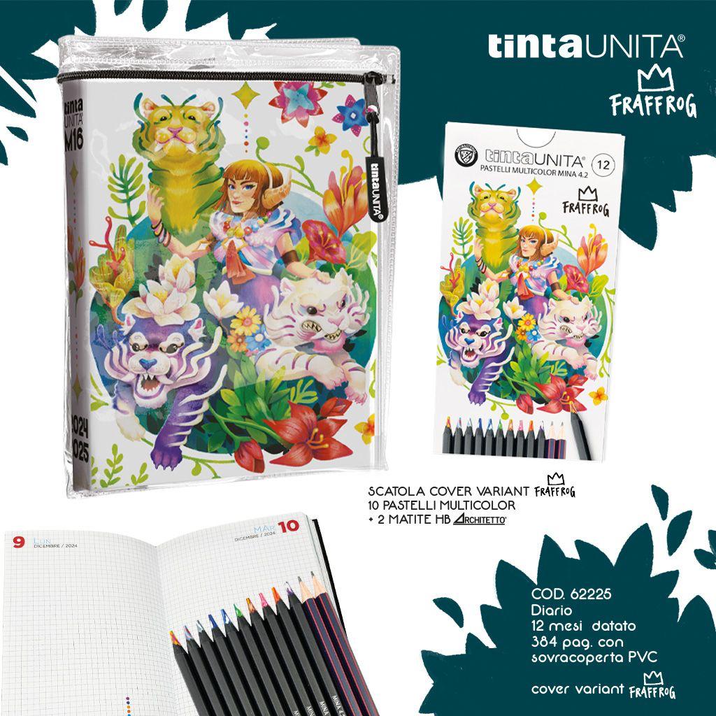 TINTA UNITA DIARIO FRAFFROG+10 MATITE COLORATE MULTICOLOR+2 MATITE HB