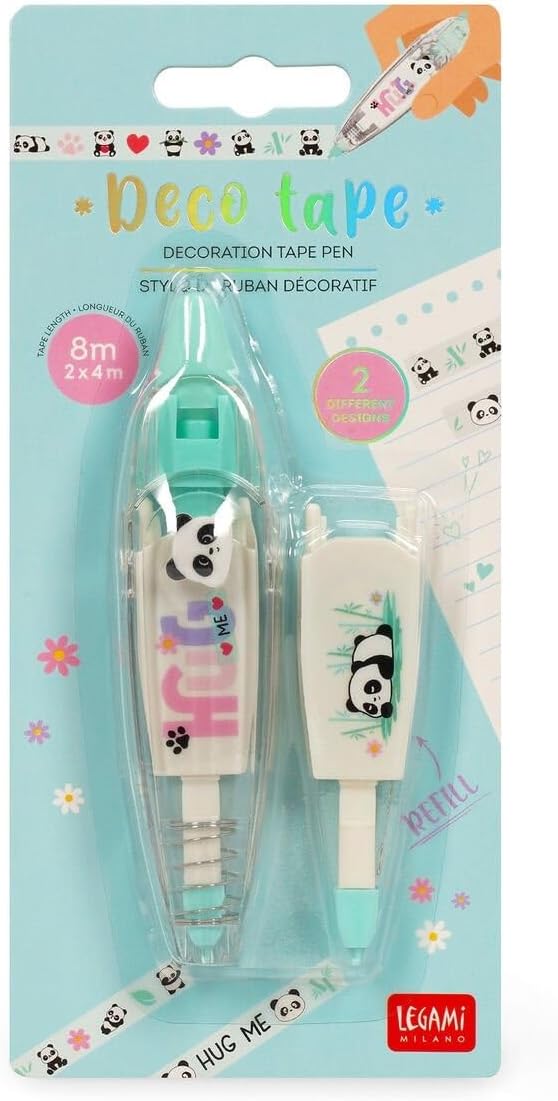 Legami - Decoration Tape Pen, Natro Decorativo Tema Panda