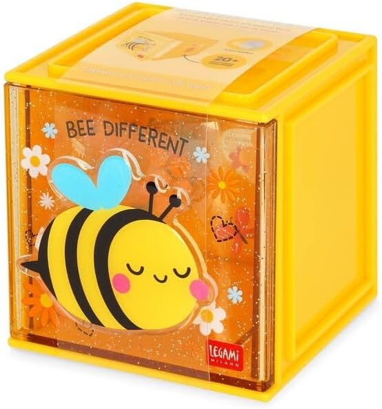 Legami - Box Componibile da Scrivania Cutie Cubes, Tema Bee