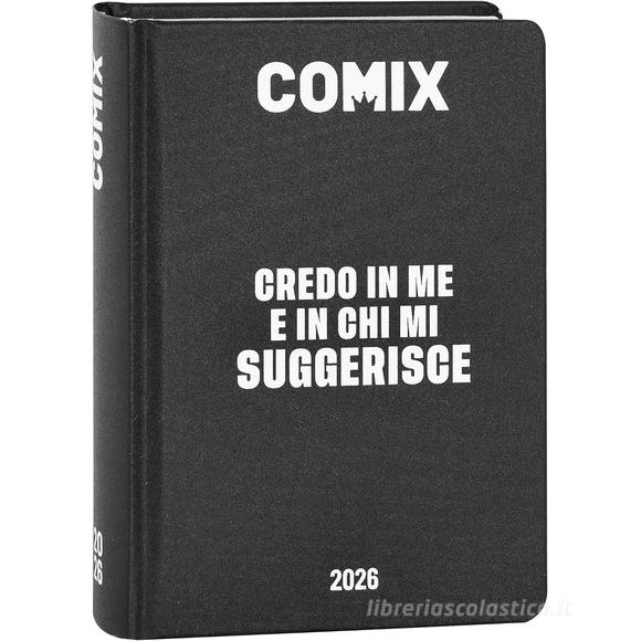 Comix 2025-2026. DIARIO 16 mesi mignon plus. Nero e bianco