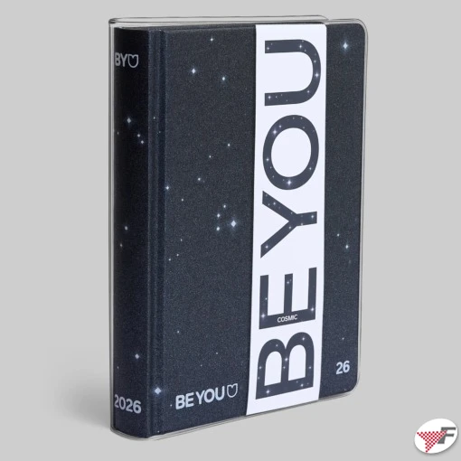 BE YOU Diario Scuola Easy Cosmic Datato 12 Mesi 2025/2026 - Nero